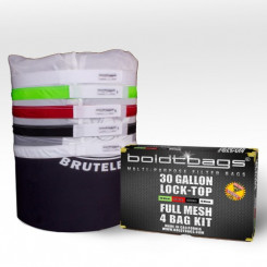 BoldtBags Lock Top 30 Gallon Full Mesh Stackers 4 Bag Kit